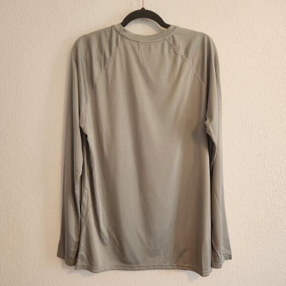 Pretchic Mens Size Large Gray UPF 50+ UV Sun Protection Athletic Long Sleeve NEW - Picture 3 of 4